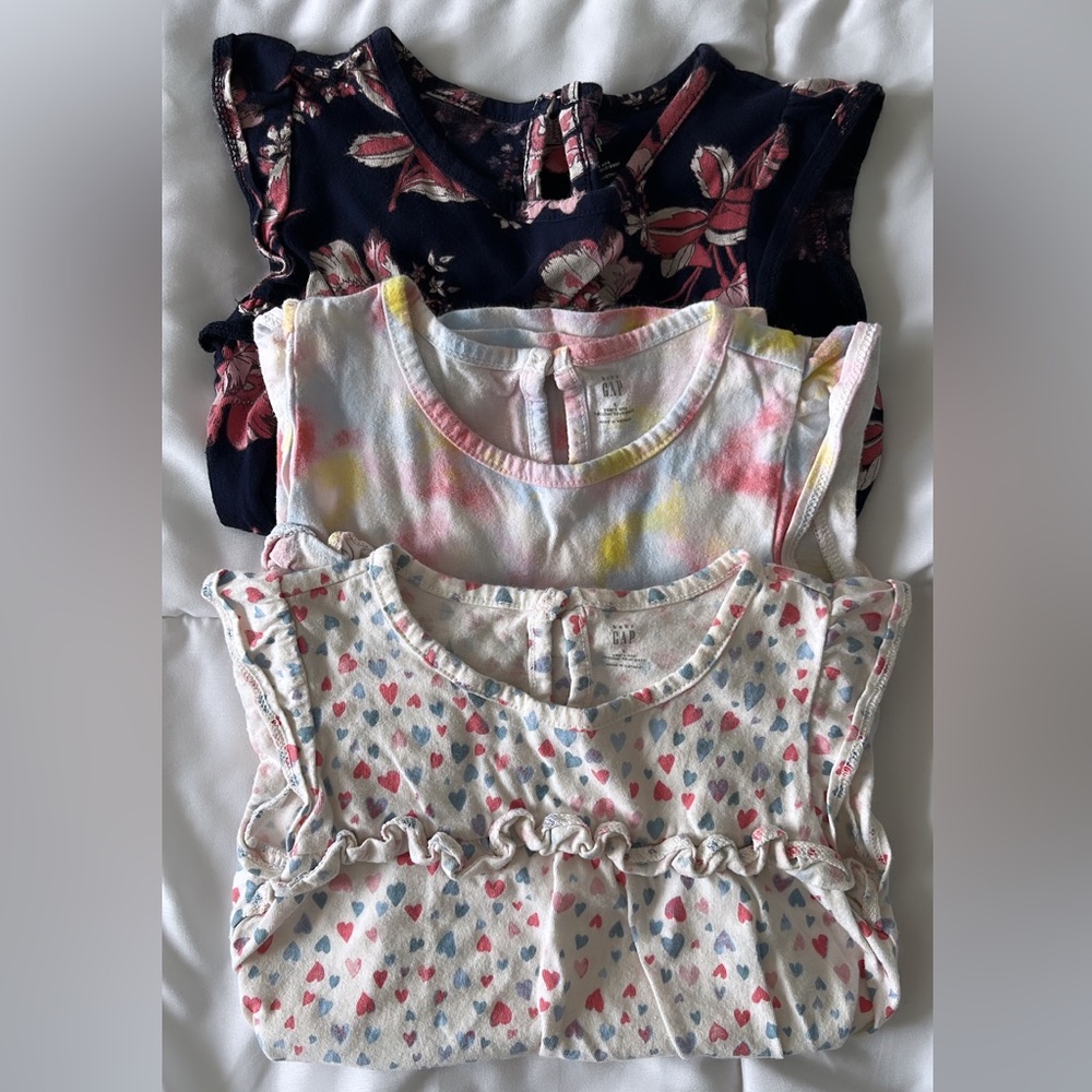 GAP Playtime Favourites 3 Pack Short Sleeve Shirts - Size 5